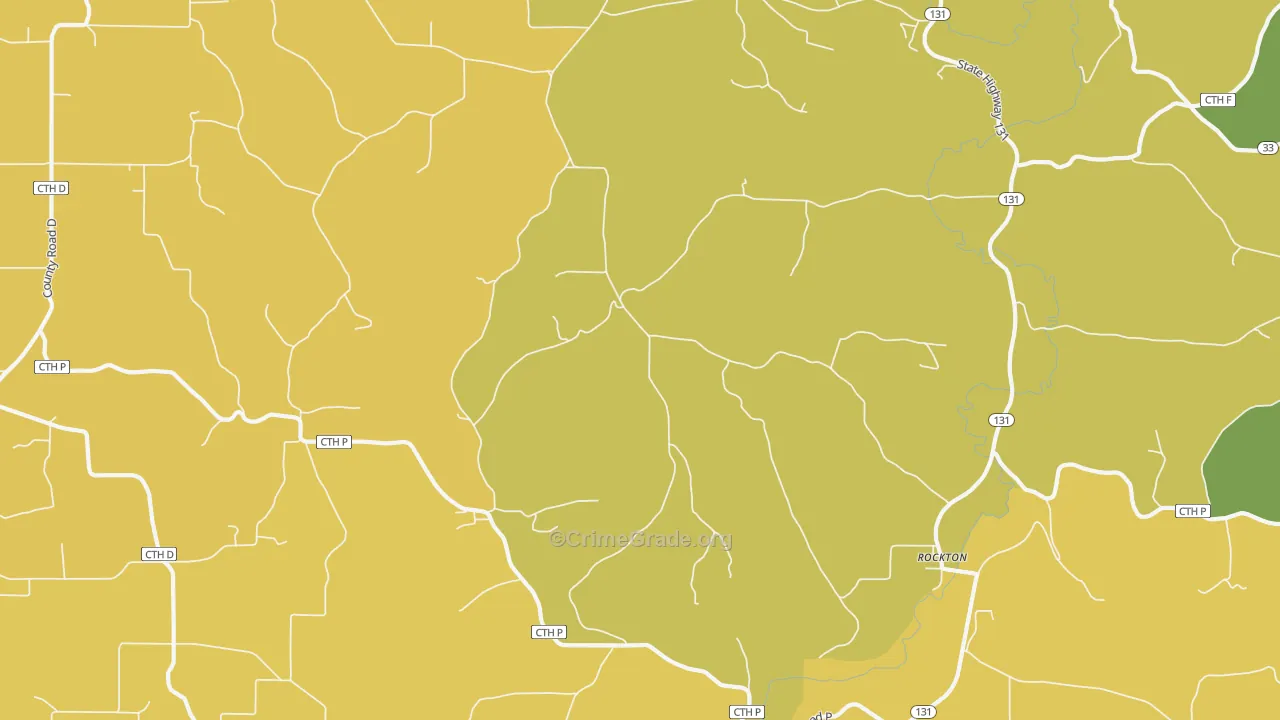 Rockton, WI Map of Vandalism Rates