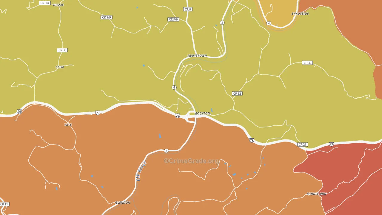Rockton, WV Map of Vandalism Rates