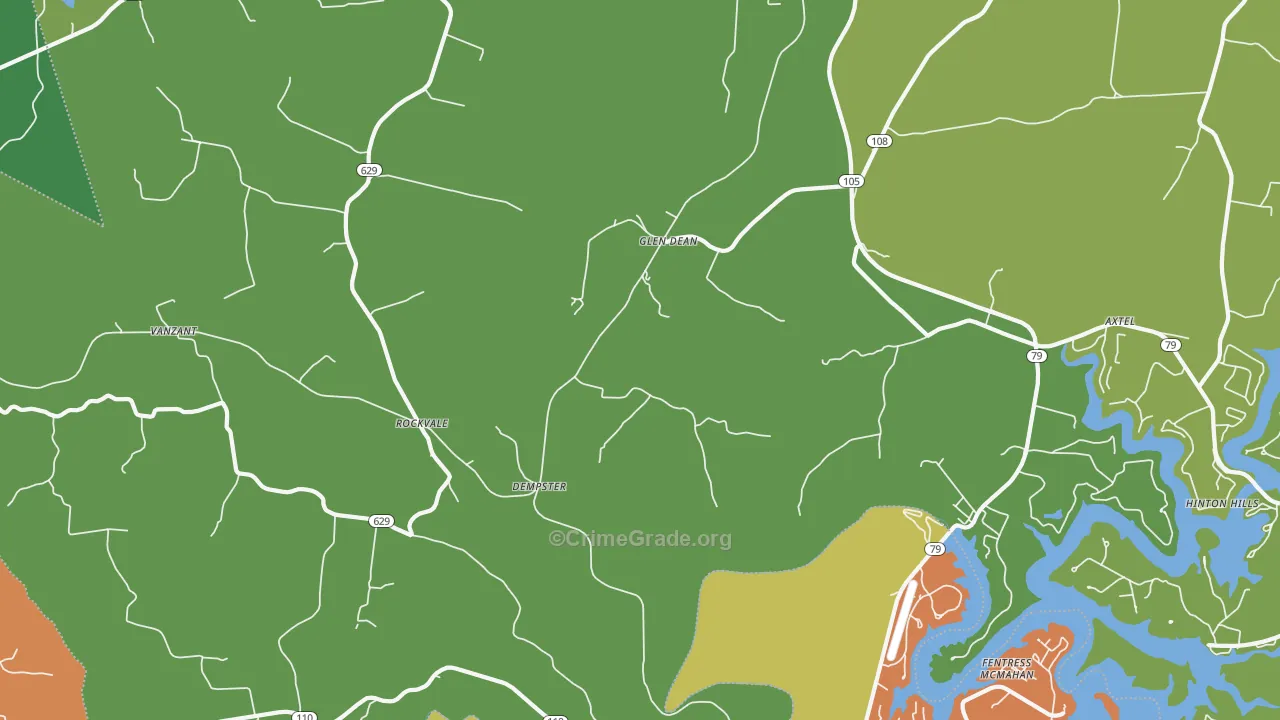 Rockvale, KY Map of Vandalism Rates