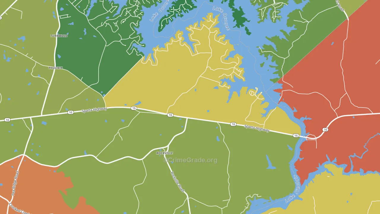Rockville, GA Map of Vandalism Rates