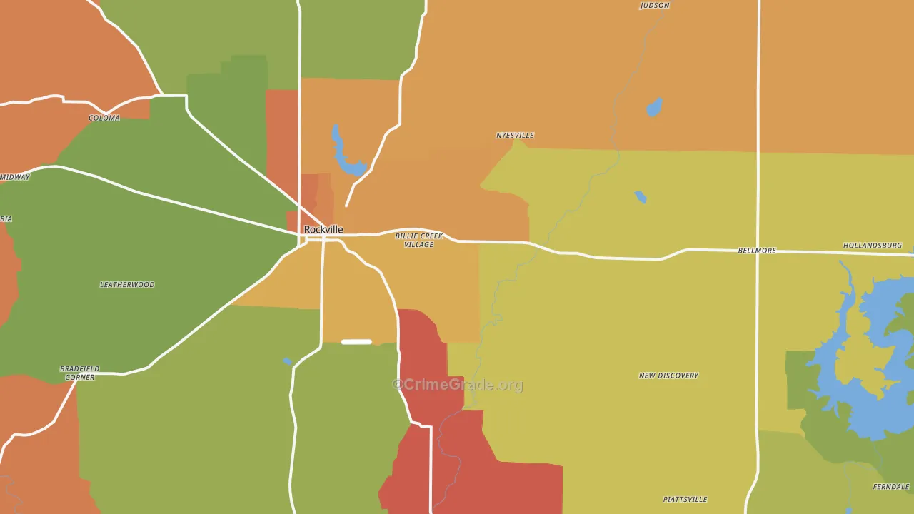 Rockville, IN Map of Vandalism Rates
