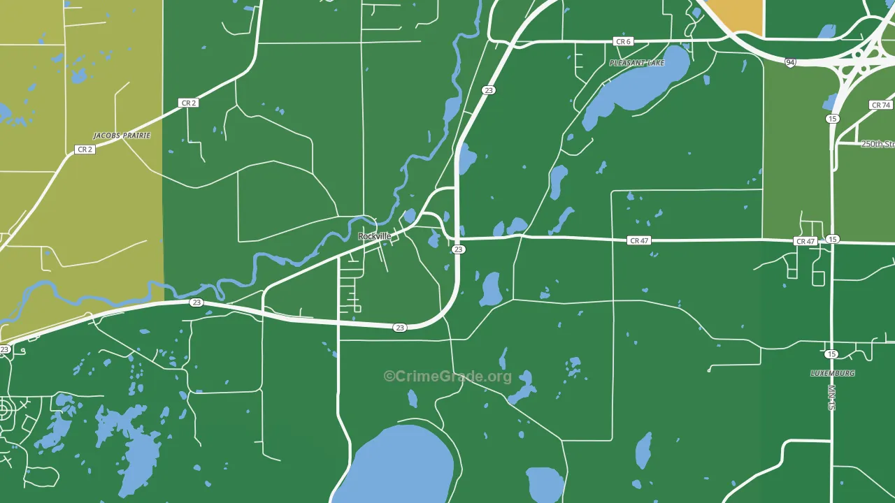 Rockville, MN Map of Vandalism Rates