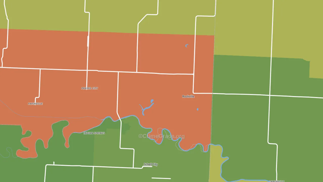 Rockville, MO Map of Vandalism Rates