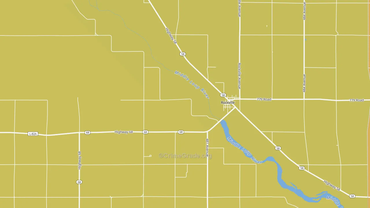 Rockville, NE Map of Vandalism Rates