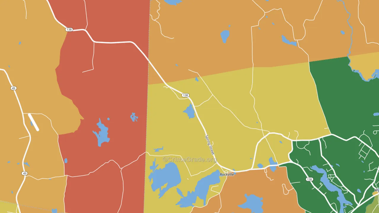 Rockville, RI Map of Vandalism Rates