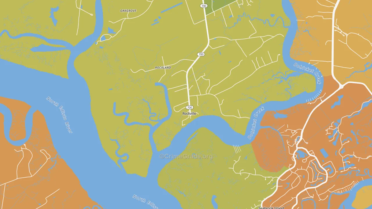 Rockville, SC Map of Vandalism Rates