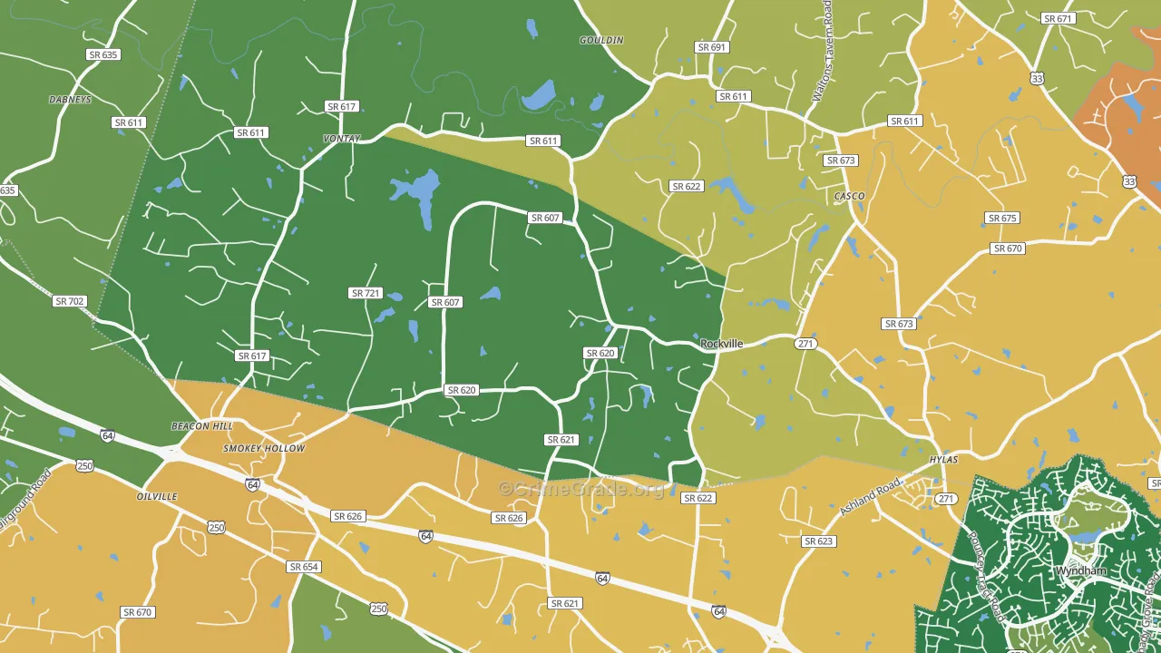 Rockville, VA Map of Vandalism Rates