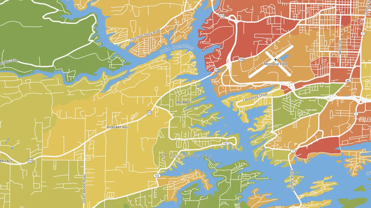 Rockwell, AR Map of Vandalism Rates
