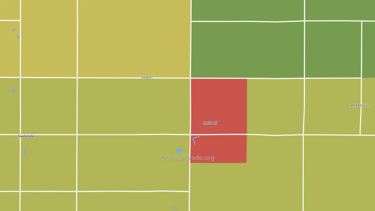 Rockwell, IA Map of Vandalism Rates