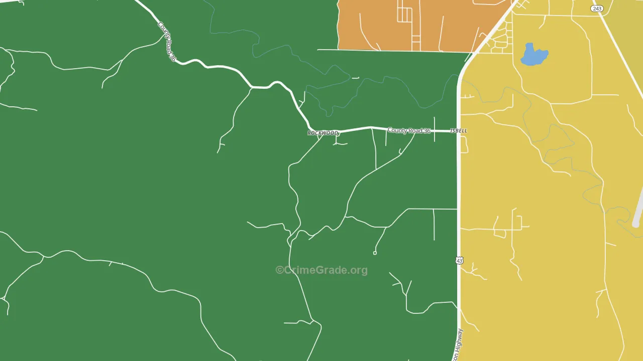 Rockwood, AL Map of Vandalism Rates