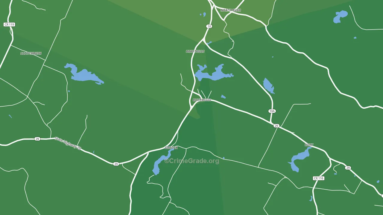 Rockwood, NY Map of Vandalism Rates