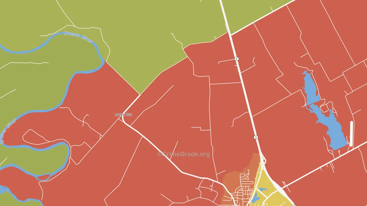 Rocky Hill, TX Map of Vandalism Rates