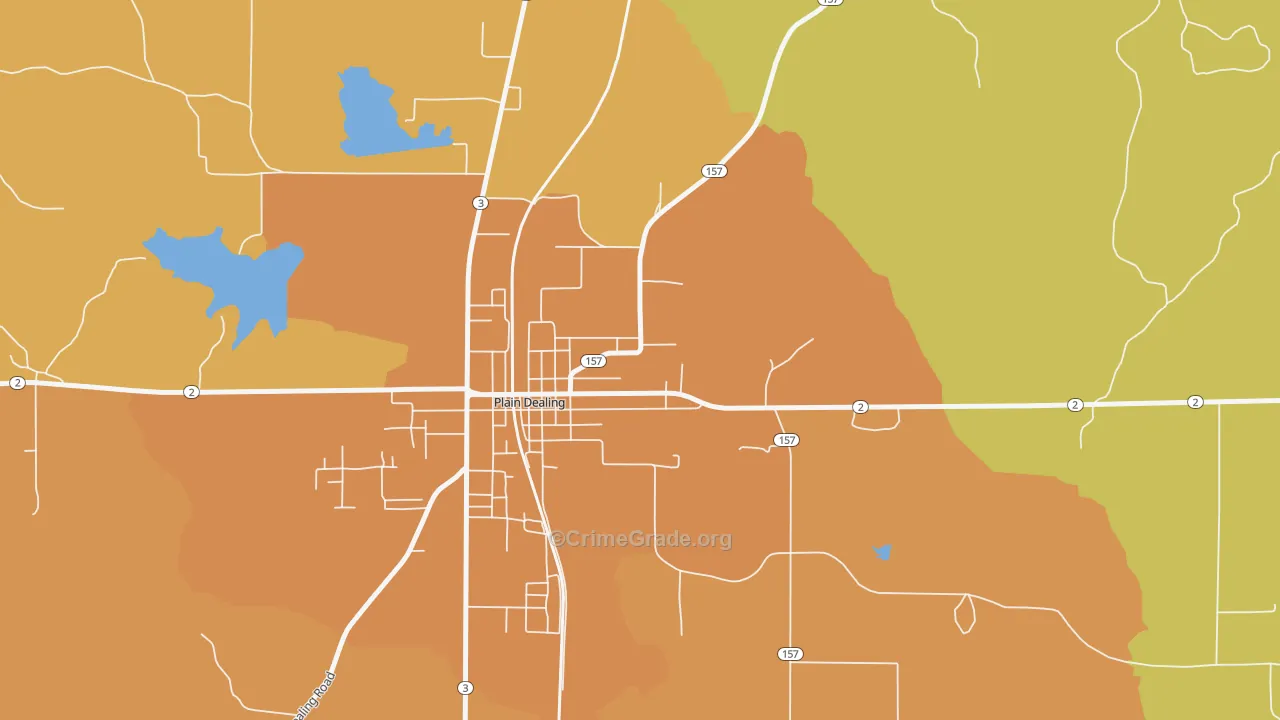 Rocky Mount, LA Map of Vandalism Rates