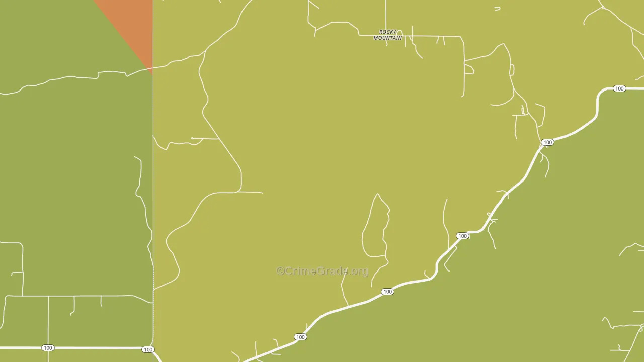 Rocky Mountain, OK Map of Vandalism Rates