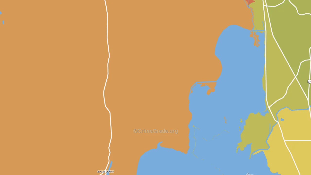 Rocky Point, OR Map of Vandalism Rates