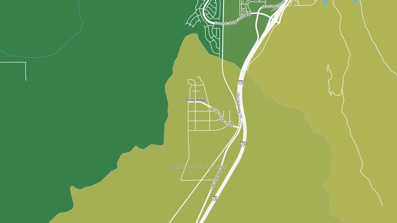 Rocky Ridge, UT Map of Vandalism Rates