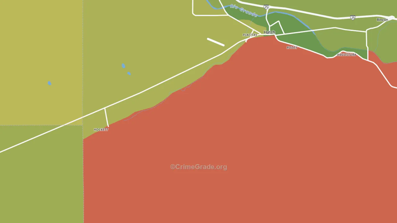 Rodey, NM Map of Vandalism Rates