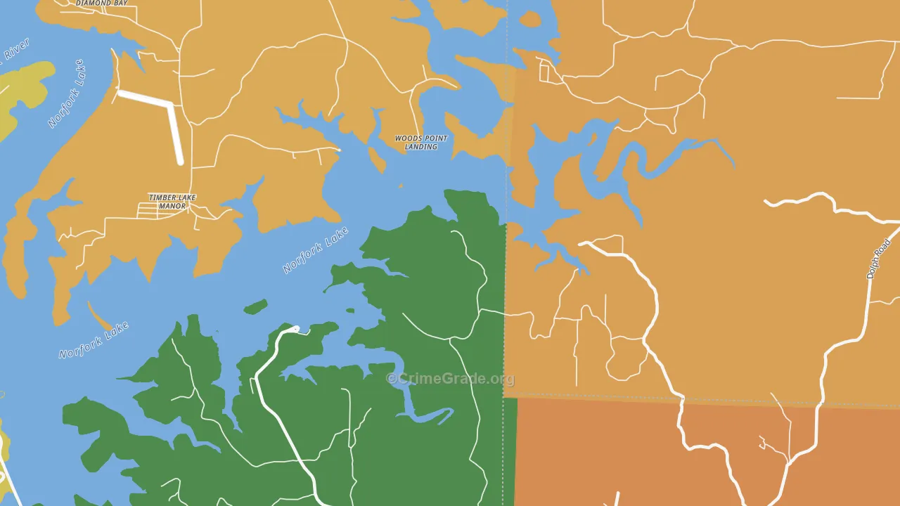 Rodney, AR Map of Vandalism Rates