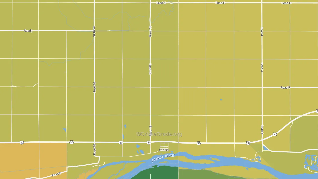 Rogers, NE Map of Vandalism Rates