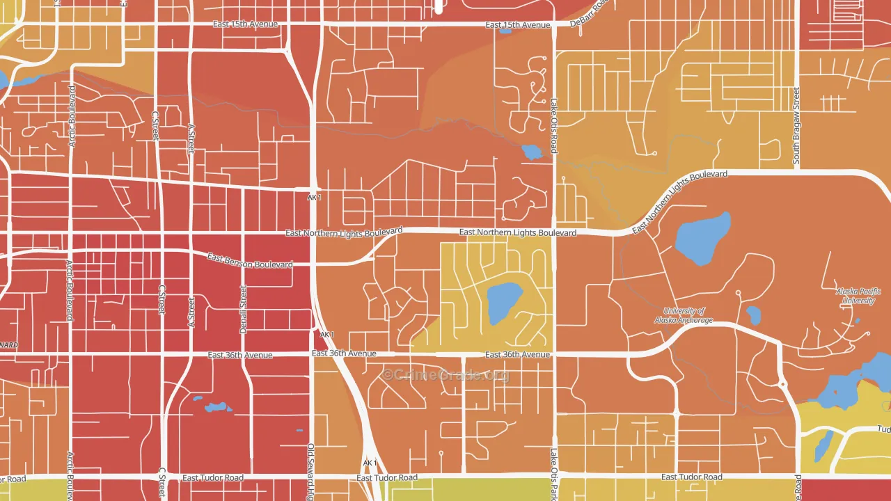 Rogers Park, Anchorage, AK Map of Vandalism Rates