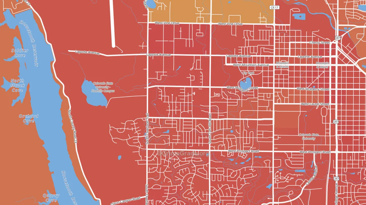 Rogers Park, Fort Collins, CO Map of Vandalism Rates
