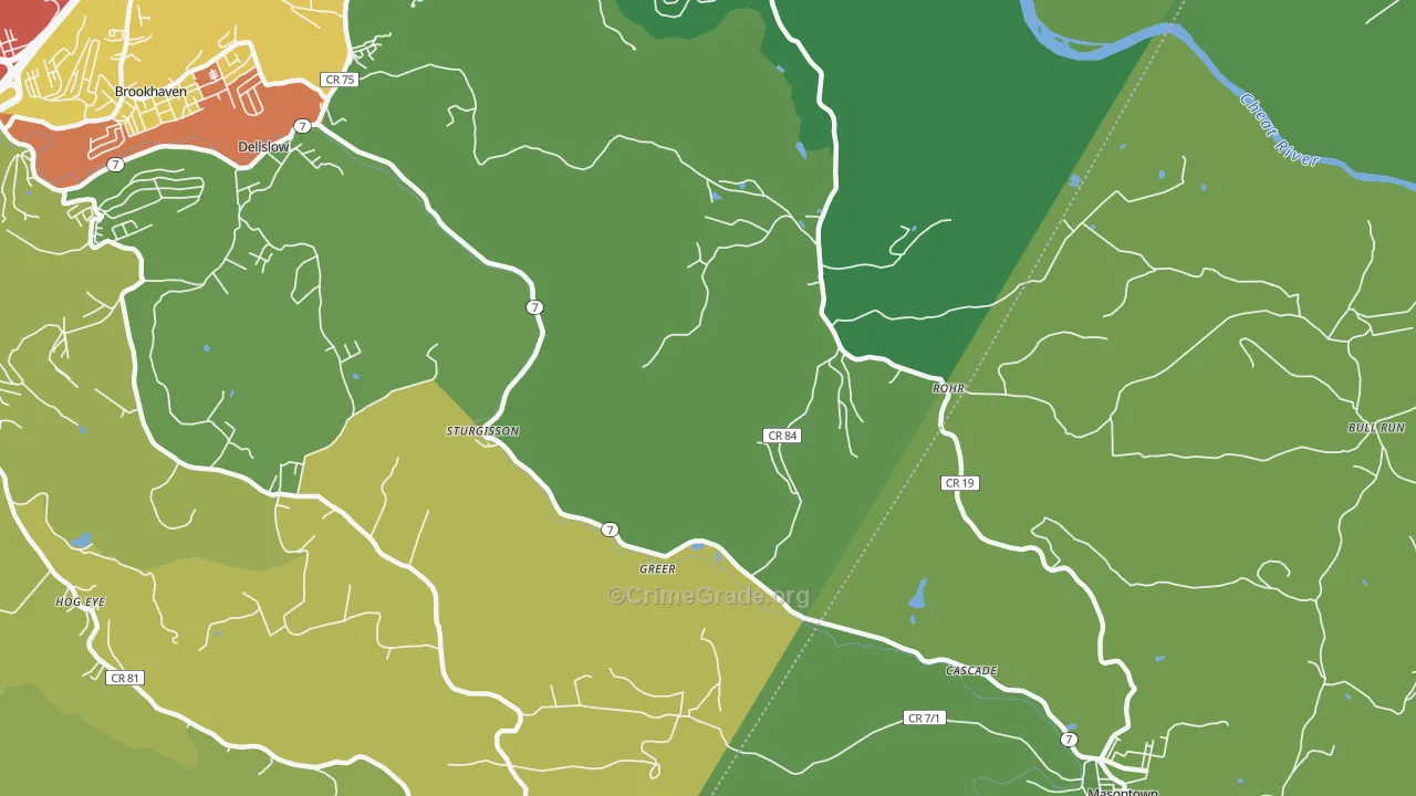 Rohr, WV Map of Vandalism Rates