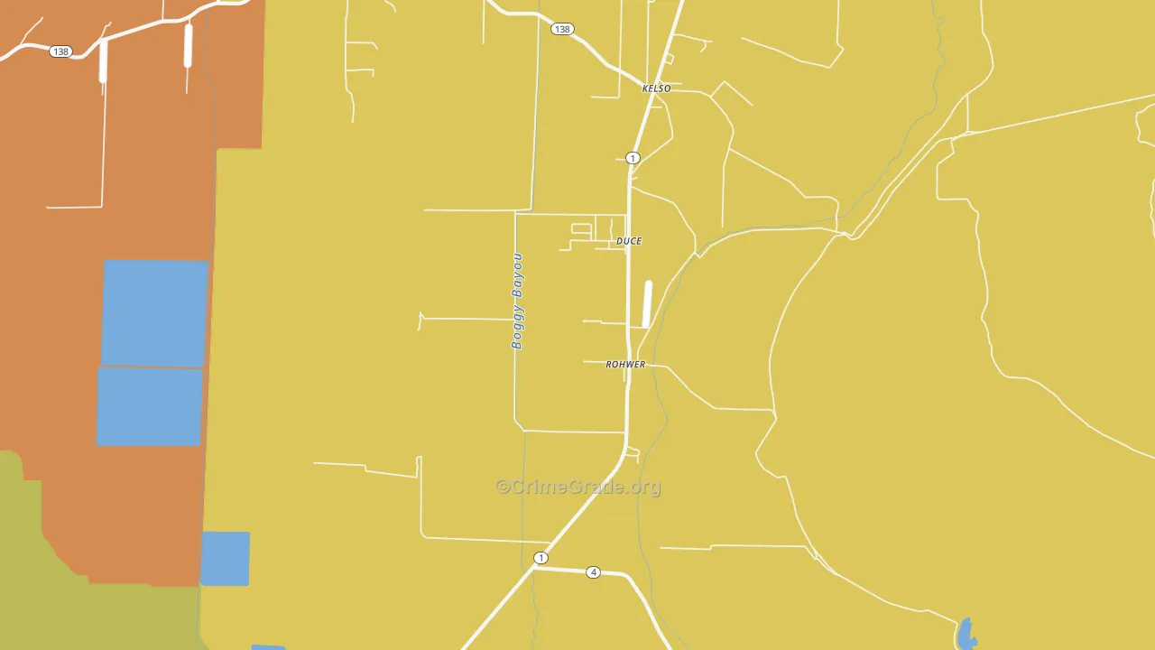 Rohwer, AR Map of Vandalism Rates