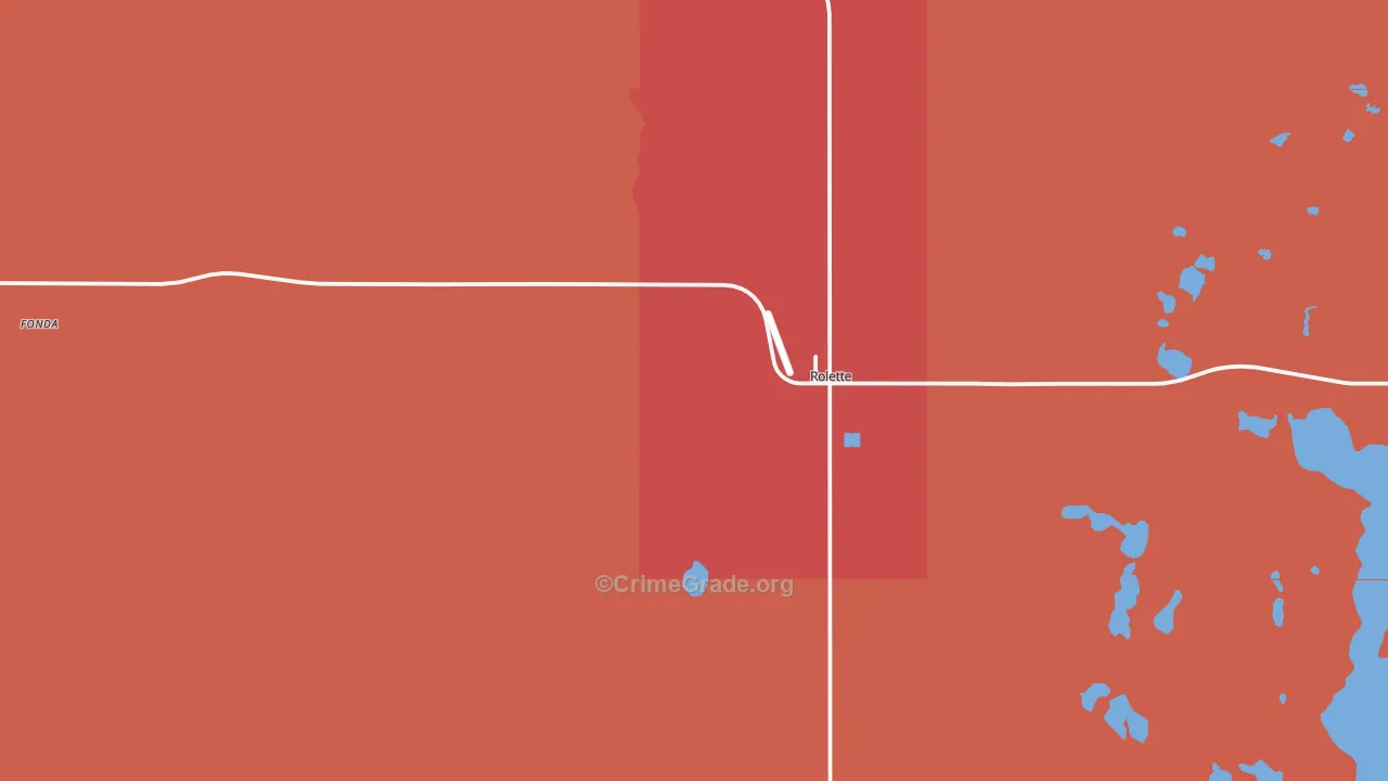 Rolette, ND Map of Vandalism Rates