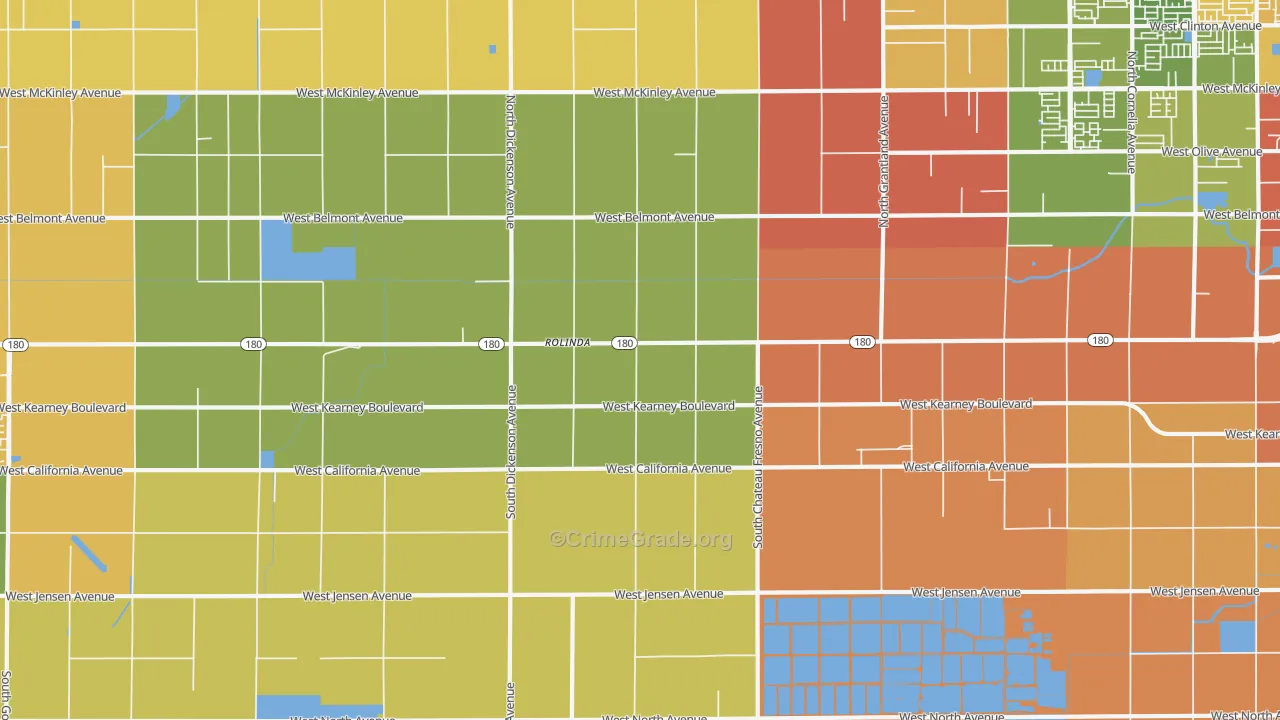Rolinda, CA Map of Vandalism Rates
