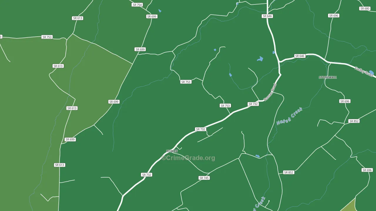 Roman, VA Map of Vandalism Rates