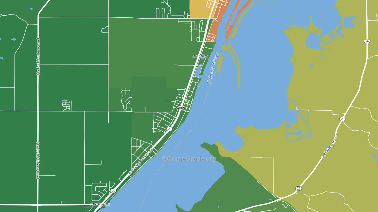 Rome, IL Map of Vandalism Rates