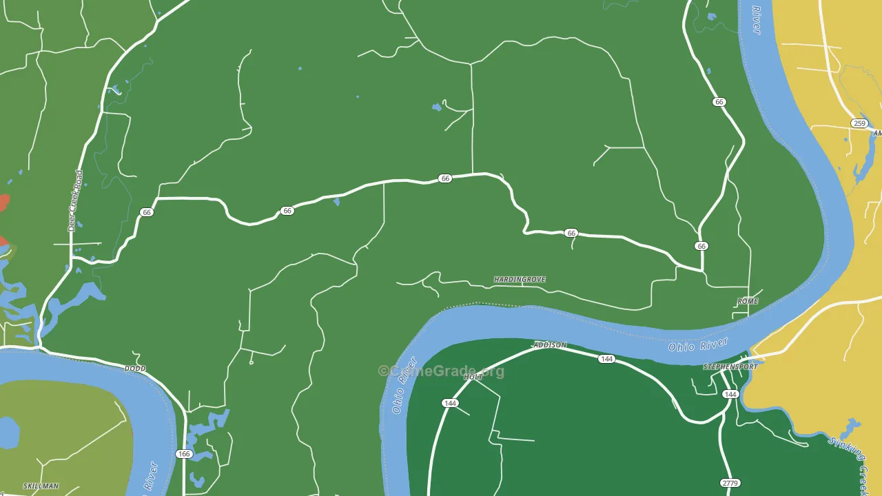 Rome, IN Map of Vandalism Rates