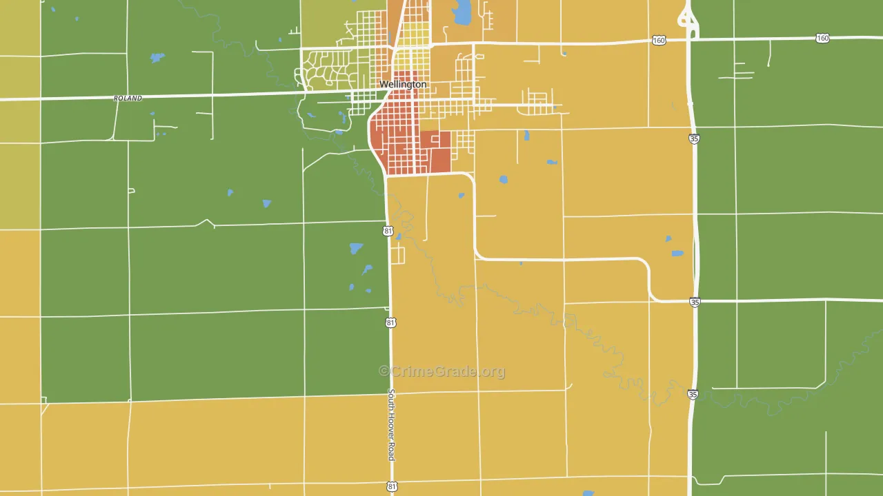 Rome, KS Map of Vandalism Rates