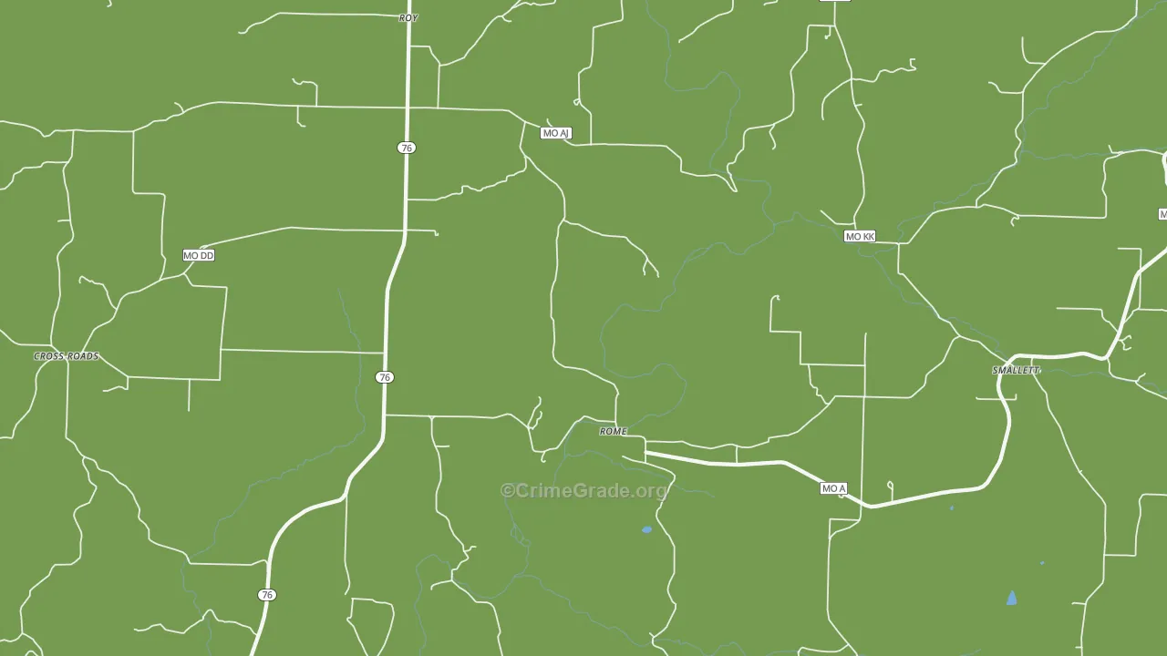 Rome, MO Map of Vandalism Rates