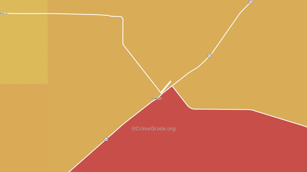 Romero, TX Map of Vandalism Rates
