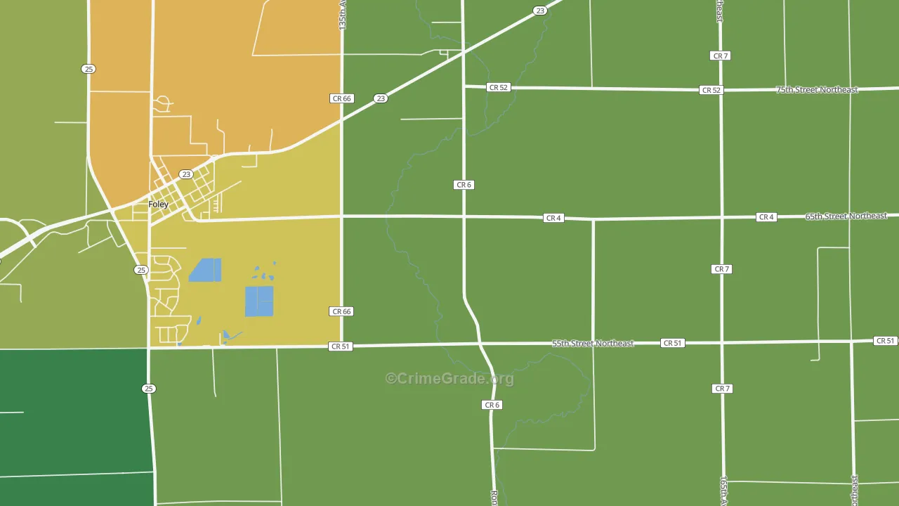 Ronneby, MN Map of Vandalism Rates