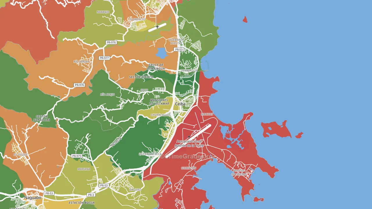 Roosevelt Roads Naval Station, PR Map of Vandalism Rates