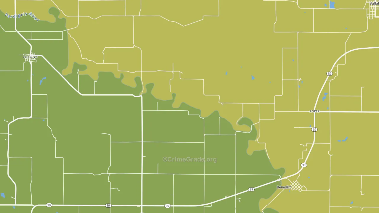 Roper, KS Map of Vandalism Rates