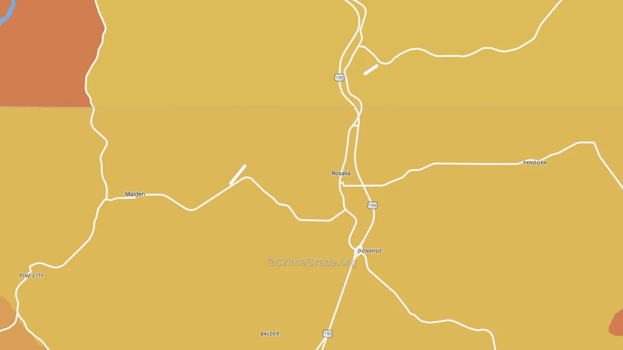 Rosalia, WA Map of Vandalism Rates
