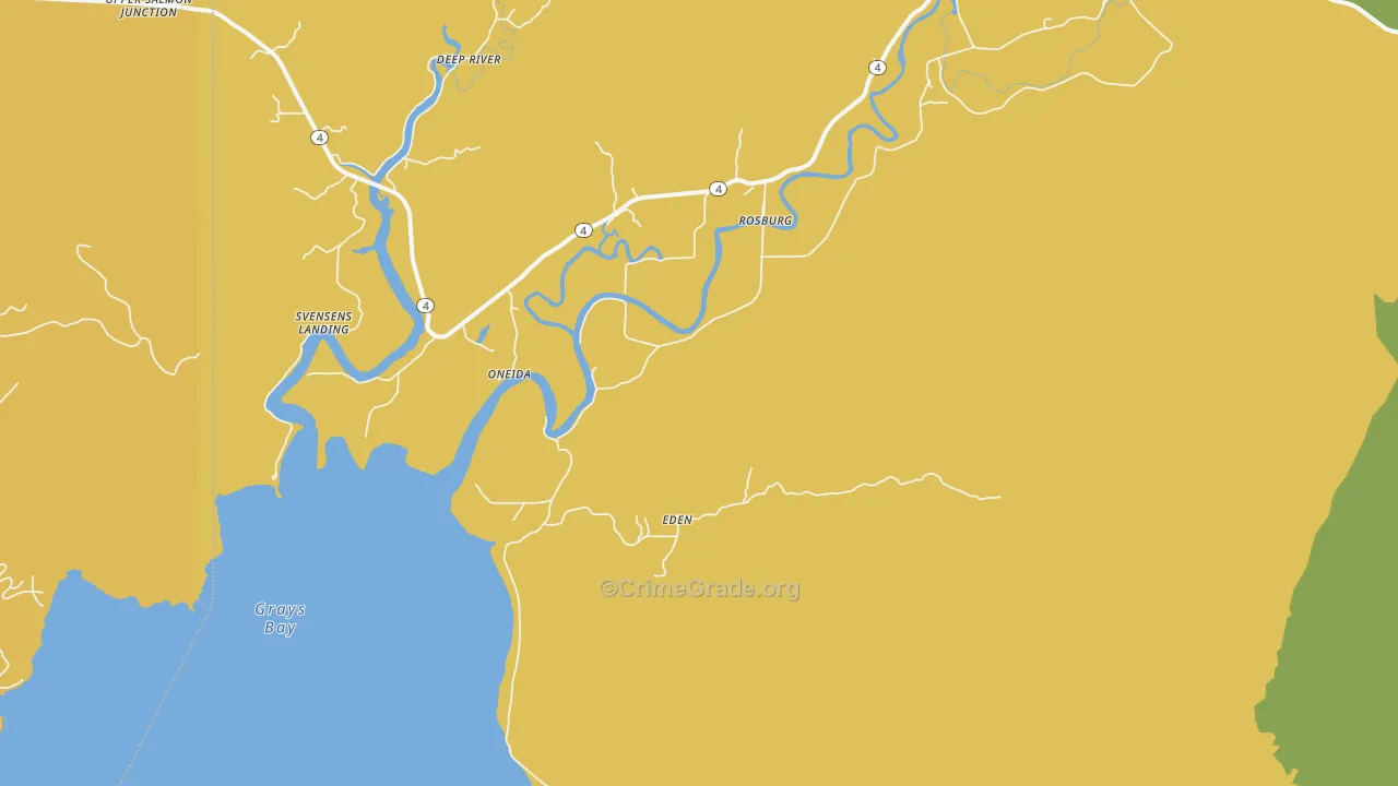 Rosburg, WA Map of Vandalism Rates