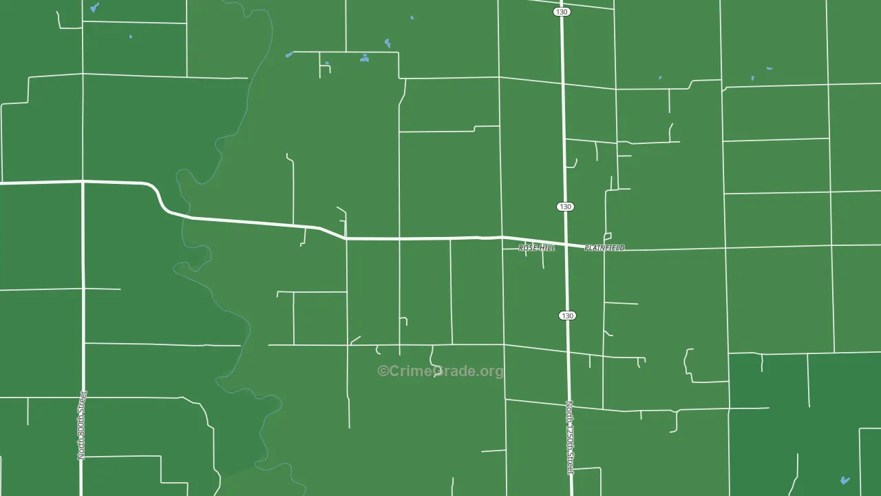 Rose Hill, IL Map of Vandalism Rates