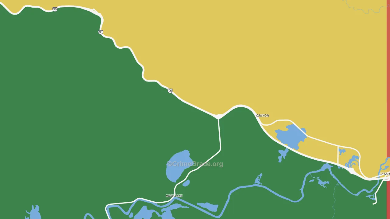 Rose Lake, ID Map of Vandalism Rates