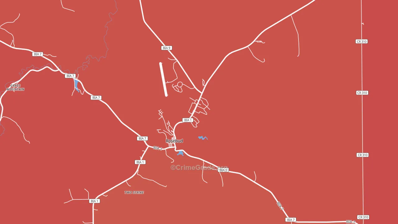 Rosebud, SD Map of Vandalism Rates