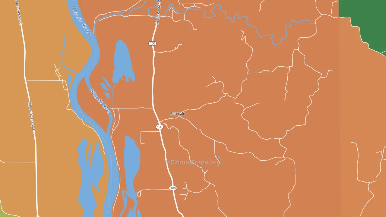 Rosedale, IL Map of Vandalism Rates