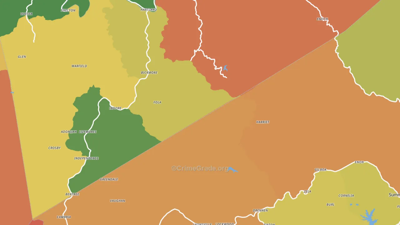 Rosedale, WV Map of Vandalism Rates