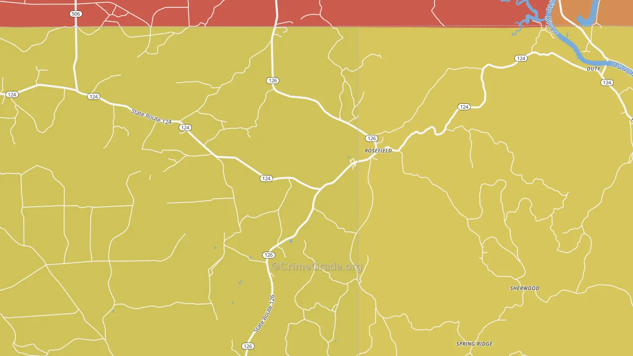 Rosefield, LA Map of Vandalism Rates