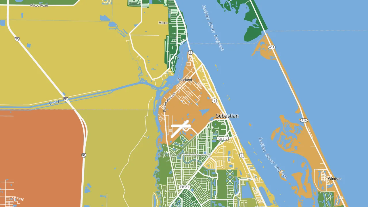 Roseland, FL Map of Vandalism Rates
