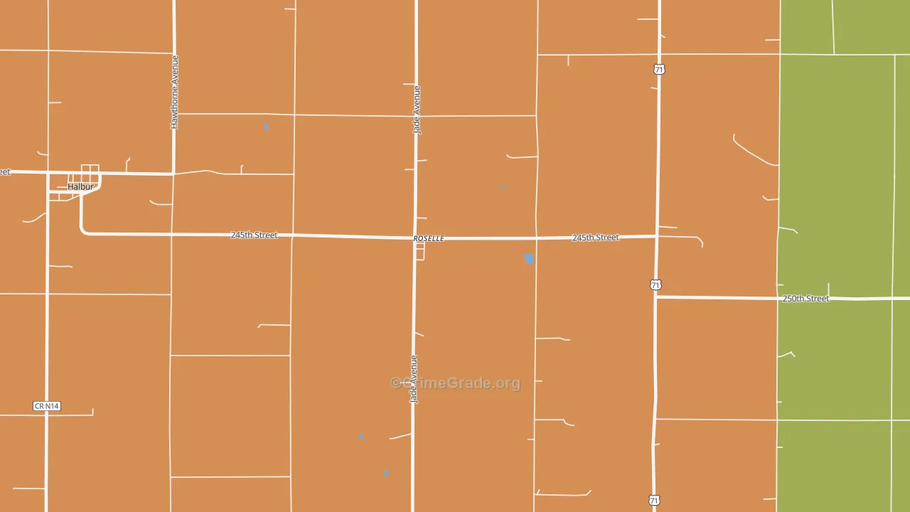 Roselle, IA Map of Vandalism Rates