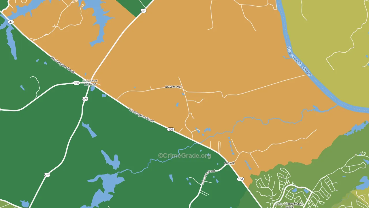 Rosemont, GA Map of Vandalism Rates