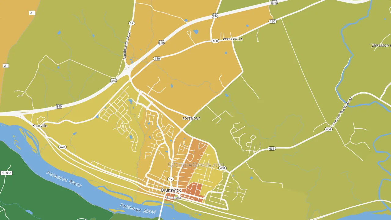 Rosemont, MD Map of Vandalism Rates